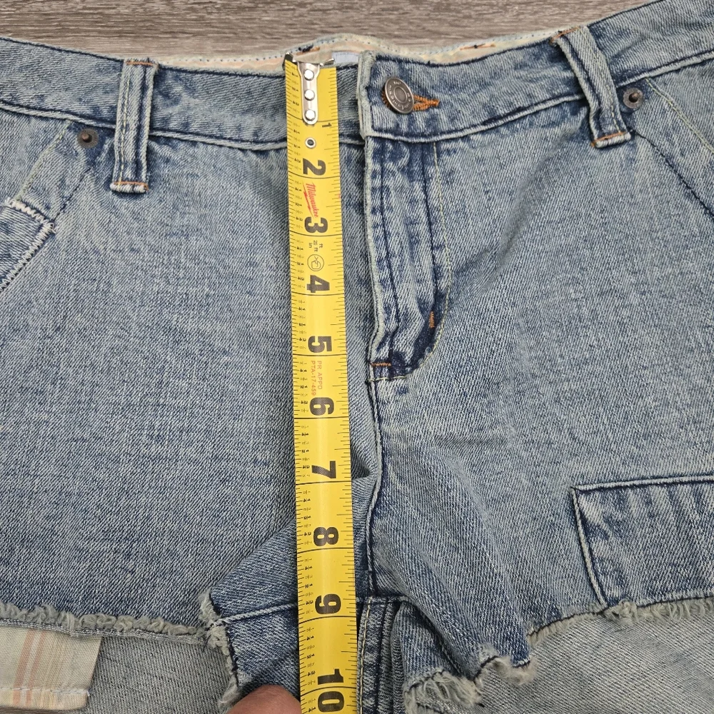 Y2K No Boundaries Denim Blue Low Rise Micro Short Shorts Size 15 Juniors
